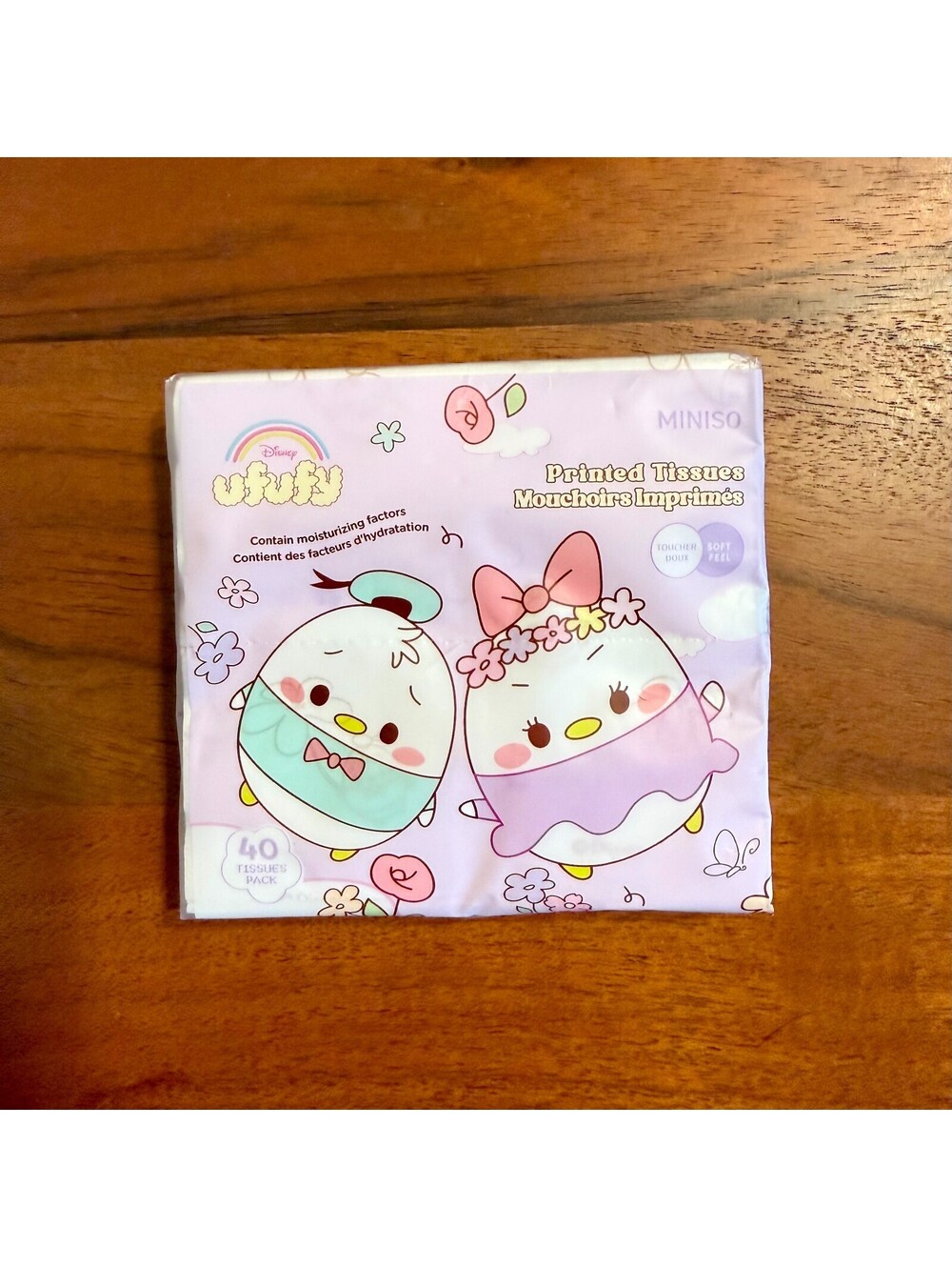 Disney Miniso Donald Daisy Duck, Ufufy Tsum Tsum Printed Tissues, Travel NWT